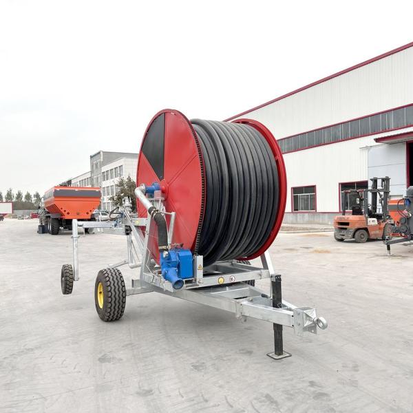 Máquina de riego de granjas de riego automático de manguera de bobina de rociador