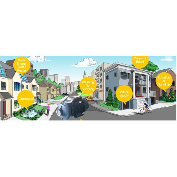 Серия водяной помпы 2ДКМ-16 одиночного этапа центробежная 1.1КВ/1.5ХП ДКМ для передачи воды