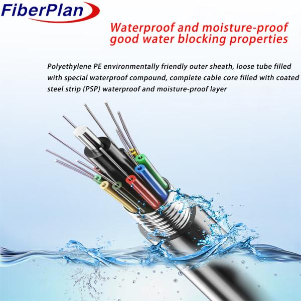 Бронетанковый противогризуночный наклонный свободный трубный наружный кабель GYTA