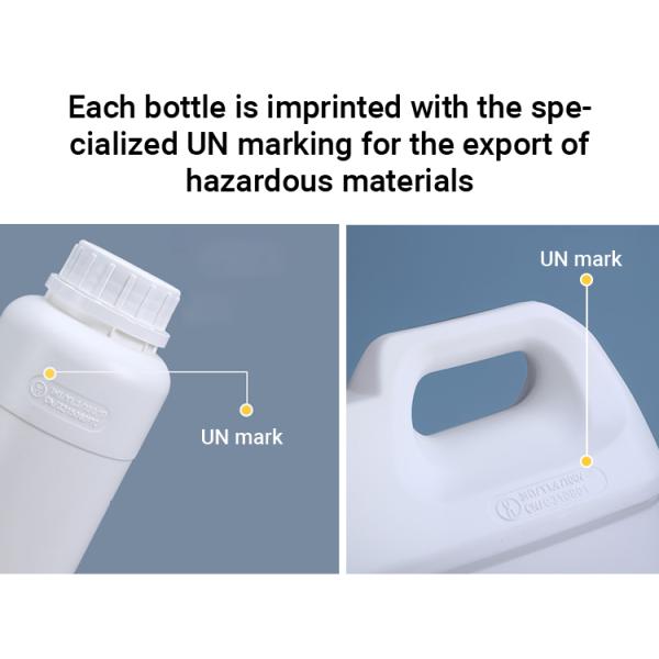 HDPE пластиковый фторид прозрачная бутылка реагента 1000 мл 1L для химической упаковки