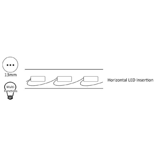 Round 3 wires 13mm LED flexible rope light IP44 outdoor/indoor red/yellow/green/blue color