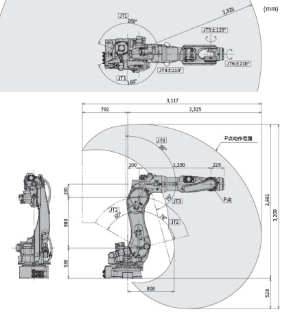 Разница между вводом и выбором кнопки Яскава BX165N Arm Robot Industrial