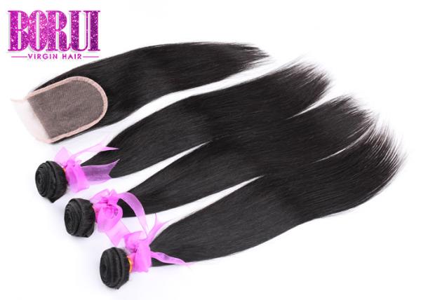 O cabelo reto malaio de seda empacota estoque do cabelo de 10A 12Ao grande todas as cores