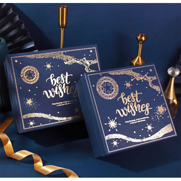Luxury Design Blue Carton Corrugated Gift Box Garment Clothing Packaging Box