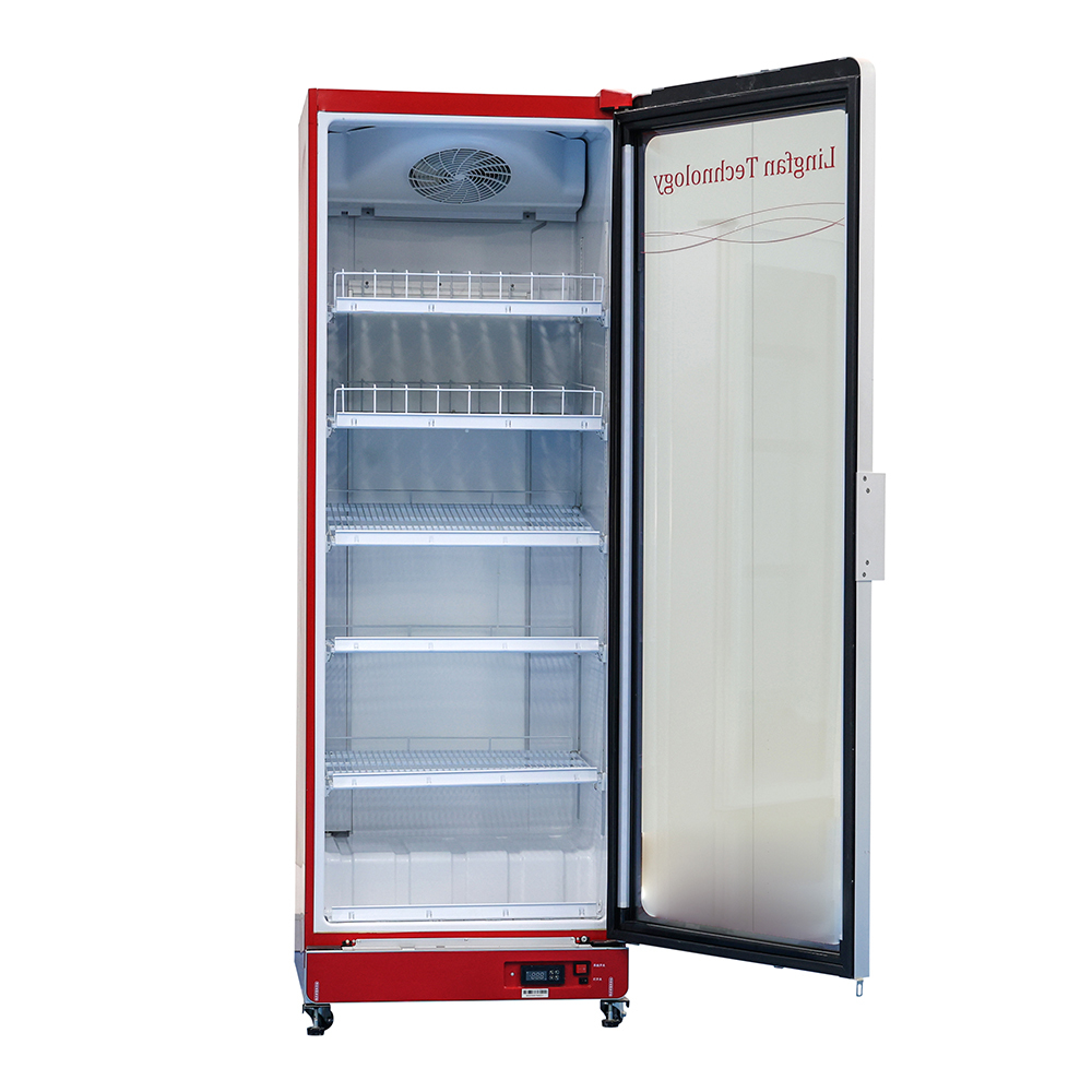 420L Capacity Glass Door Refrigerator with Air Cooling Technology and R290a Refrigerant for Commercial Use