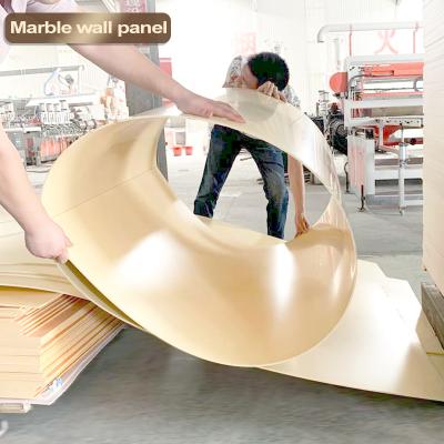 Marble Bamboo Charcoal Wood Veneer Panels Interior Decorative Marble Wall Panels
