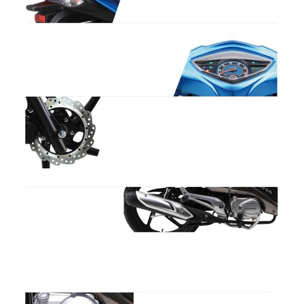 110CC EngineGas Powered Motorcycle , Sanya Bike Elastic Seat LED Spotlight