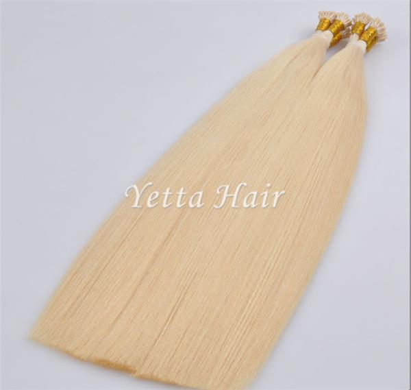 A tintura do mergulho da queratina da categoria 6A ligou pre extensões do cabelo com reto de seda