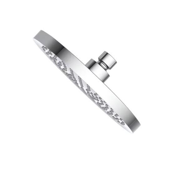 Exposed Shower Faucet without Slide Bar 8 Inch Luxury ABS Plastic Rain Shower Head