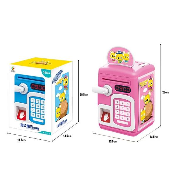 mealheiro eletrônico 300g 15x20cm da senha de 2 cores para crianças