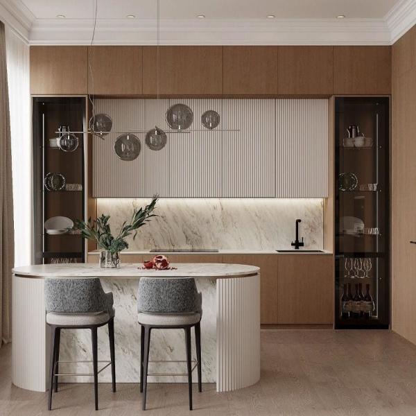 Kitchen Wooden Cabinets High-End Contemporary Cupboard Units in Stylish Homes Luxury Modern Kitchen Cabinet