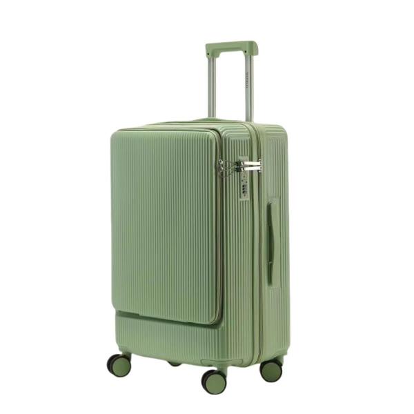 Custom Logo Accepted TSA Lock Front-opening Luggage in Aluminium Alloy Trolley