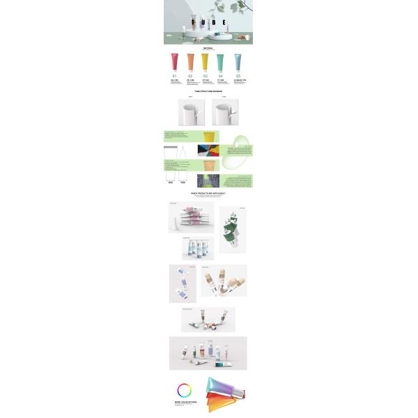 трубка сливк тела выжимкы 22mm многоразовой Washable косметической трубки 19mm упаковывая