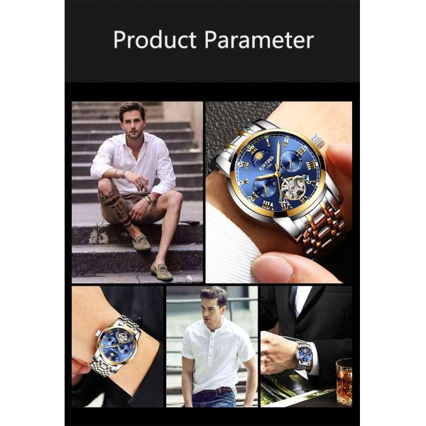 KINYUED Fashion Classic Brand Luxury Watch Automatic Mechanical Watch For Men Business Wrist Watch