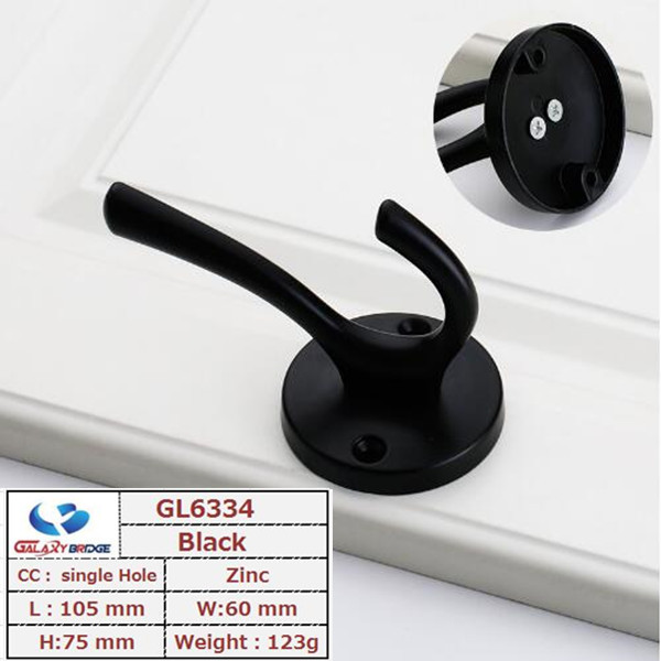 Simle Modern Cap Holder Brushed Brass Bag Holder Zinc Cloth Hook  Bathroom Hardware Fittings