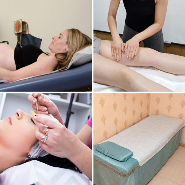 White Disposable Elastic Fitted Bed Sheets Cover Massage Table Facial Chair Spa /disposable bed sheet for beauty salon