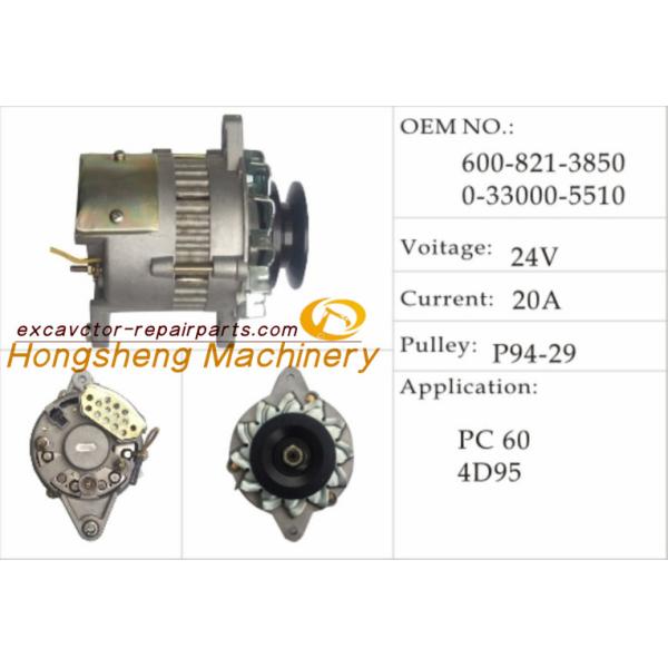 PC60-5 PC60-6 4D95 SK60 4JB1 Alternator 20A 24V 0-33000-5510 600-821-3850