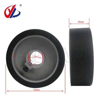 140*35*50mm Black Rubber Feeding Roller For Woodworking Two Sided Planer Machine