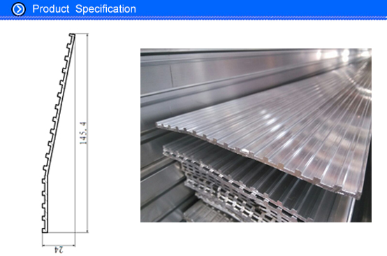 Aluminium Skirting Profiles , Elevator / Escalator Tread Aluminum Deck Cover