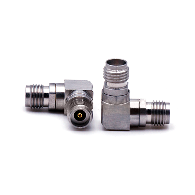 2.92mm Right Angle Coaxial RF Adapter Stainless Steel Low VSWR for Test & Measurement DC-40GHz