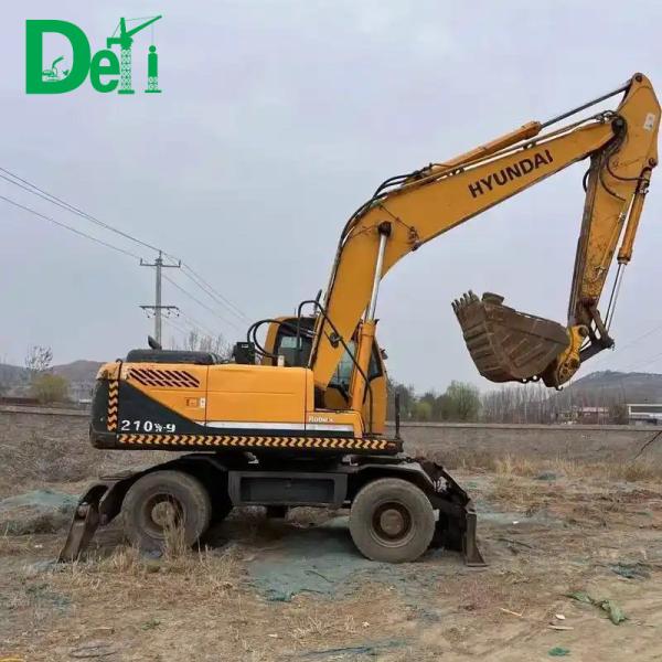 Professional Second-Hand Excavator Hyundai Original Hyundai 210W-9 Wheel Excavator 21tons Affordable