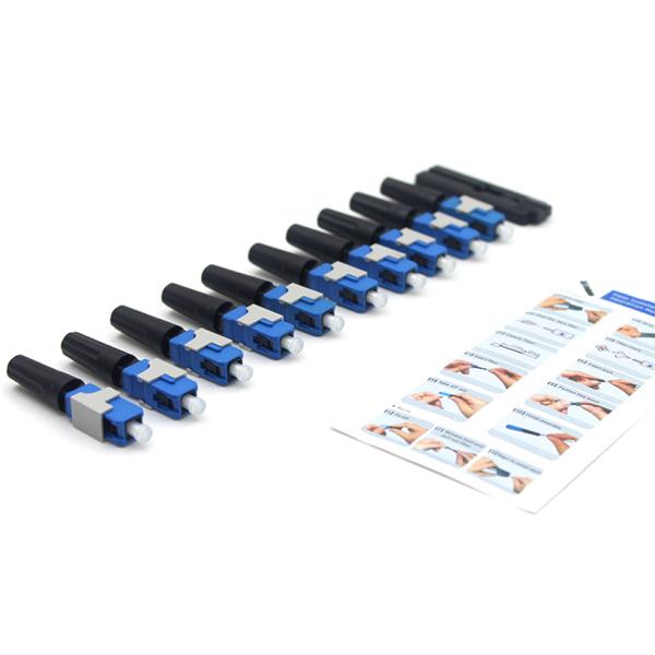 Conector óptico rápido para ligações FTTx sem fio