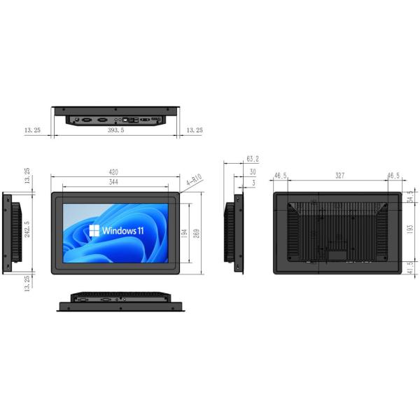 15Panel táctil industrial sin ventilador de.6 pulgadas PC HMI WEB Panel IP65 JLD-HPC156