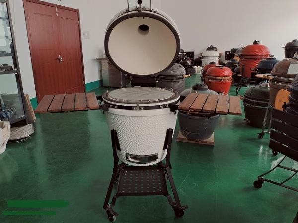 Ceramic Grill Kamado, 21.5 inch Smoker, Outdoor BBQ, Special Glaze