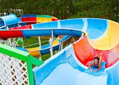 Tamanho feito sob encomenda exterior da corrediça espiral aberta da família para recursos do parque do Aqua
