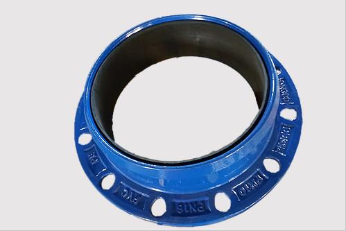 PN16 Blue Ductile Iron Quick Flange Adaptor For PVC Pipe