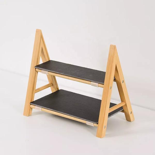 Дисплейный стенд из натурального бамбука для изысканных тортов и десертов CE / EU