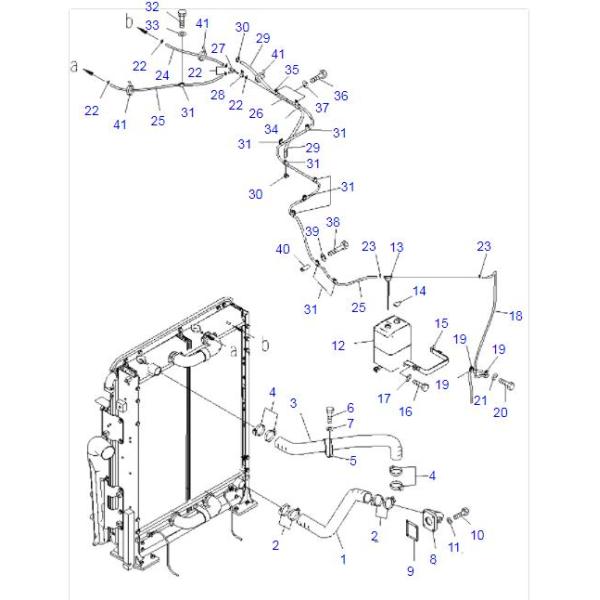 réservoir de refroidissement de réservoir de 21N-03-31491 21N0331491 PC600-8 pour l'excavatrice Parts de KOMATSU