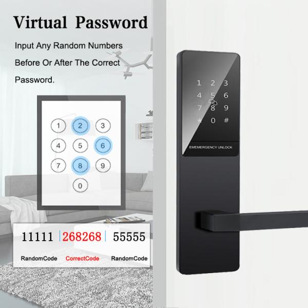 Черный цвет TTlock Блютуз-приложение управляемые дверные замки для квартиры домашнего офиса