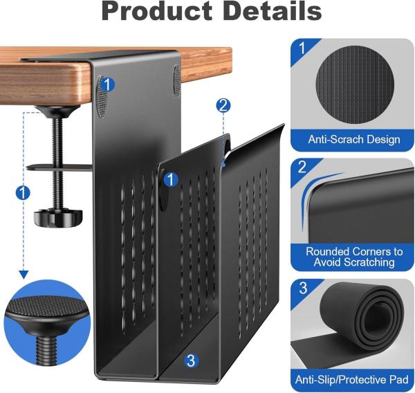Metal debaixo de Desktop Laptop Organizador Número de camadas Laptop Stand Tablet iPad livros portador