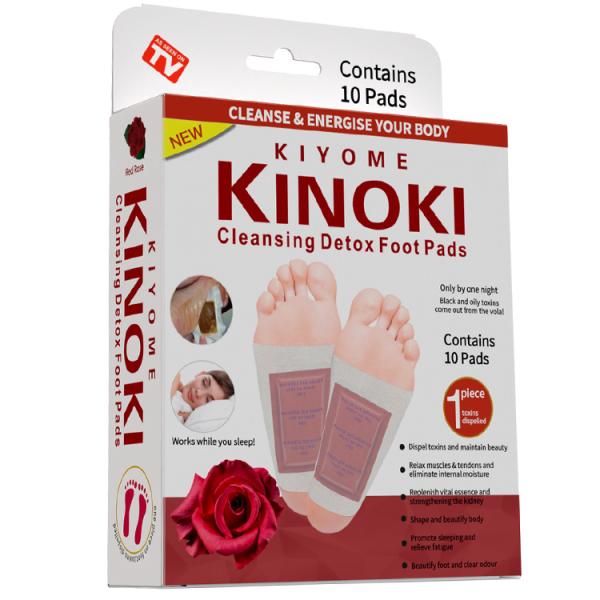 10 Pcs Per Box Ginger Salt Detox Foot Pads for Cleansing Feet and Enhancing Immunity