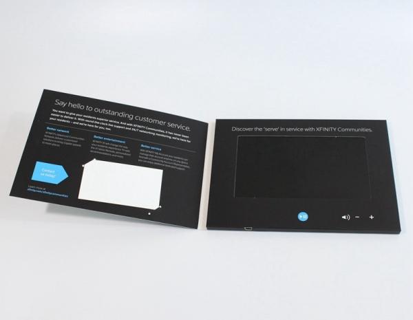 VIF Free Sample 7 inch Video Greeting Card , lcd video business cards for promotional activities