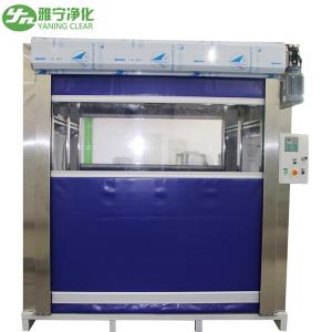 Yaningのクリーン ルームCE/ISO/GMP HEPAはポリ塩化ビニール シャッター ドアSUS304の貨物空気シャワーをろ過する