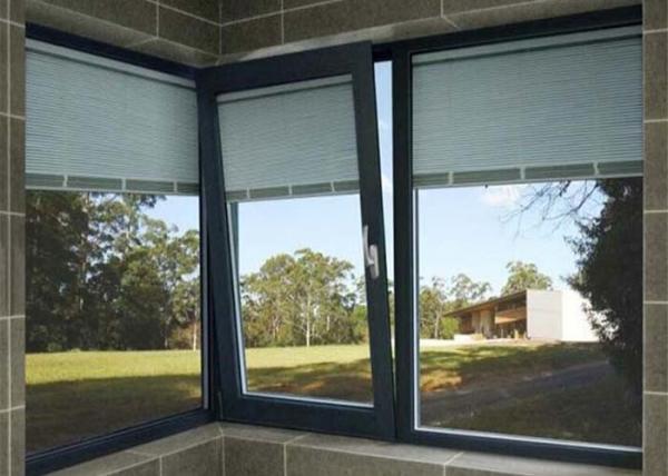 Customized Color Powder Coated Aluminium Windows Awing Frame Extrusion Waterproof