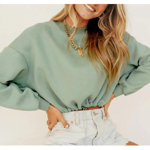 100 хлопок прикрывает фуфайки слишком больших женщин урожая фуфайки рукава фуфаек длинных верхних случайные