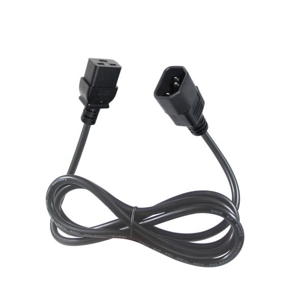 IEC C19 から C14 電源コード 16AWG 250V 1.8m 工業機器用