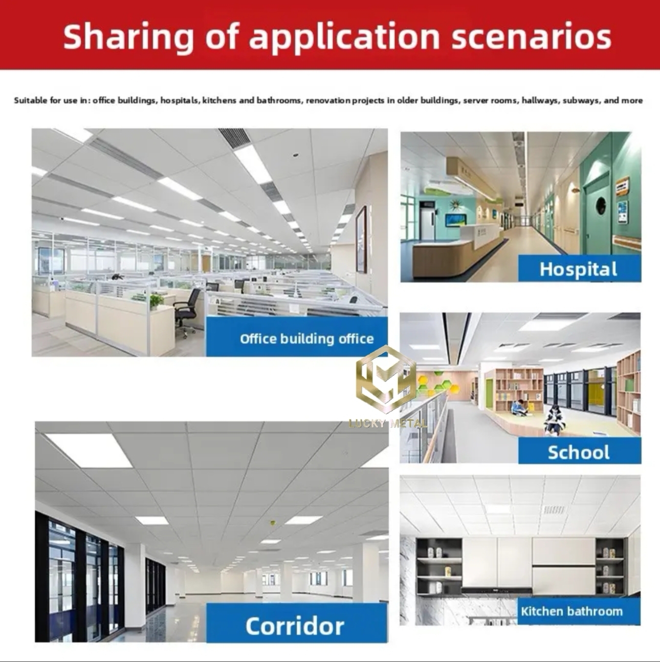 Customizable 600*600 Aluminum Gusset Plate Durable Fireproof Metal Ceilings for Shopping Malls and Hospital Halls