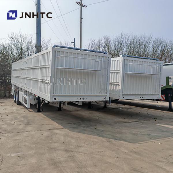 2 axes 3 axes 20Ton-40Ton Cargo Box Semi-remorque avec 40ft-45ft transport de clôture latérale