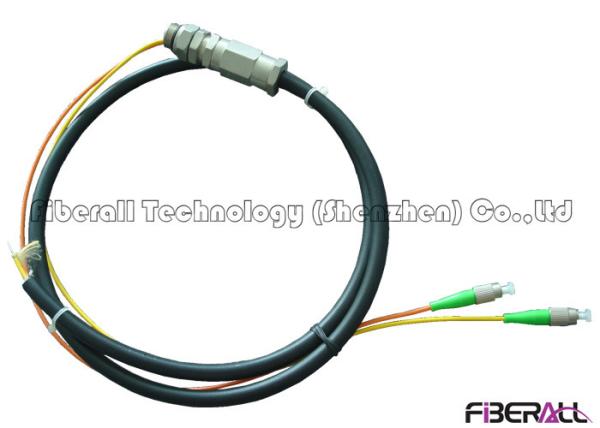 Waterproof Rugged Optical Fiber Pigtail With PE Jacket For Outdoor 2 To 12 Fibers
