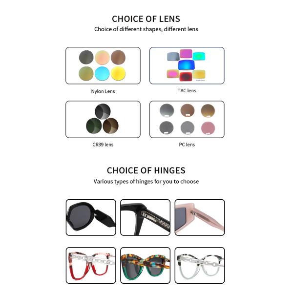 Поляризовыванное логотипа рамки зеркала солнечных очков ацетата покрытие изготовленного на заказ голубое