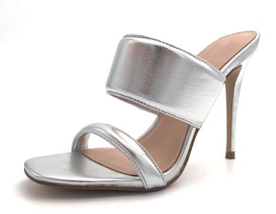 Leather Upper Material Womens Mule Heels With Open Toe Close Toe