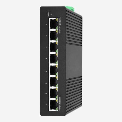 O controle Gigabit Ethernet industrial da tempestade comuta 8 a C.C. manejável dos portos 3A 12-57V