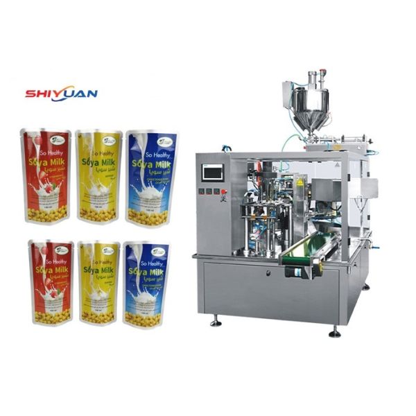 Automatic Filling Packaging Machine 2.5KW Fruit Juice Liquid Soap Packing