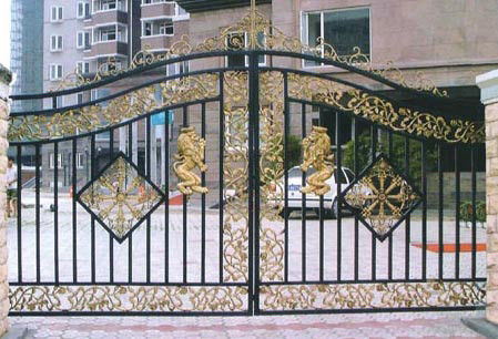 Черная декоративная корозия ворот сада металла анти- для парка/зеленых зон