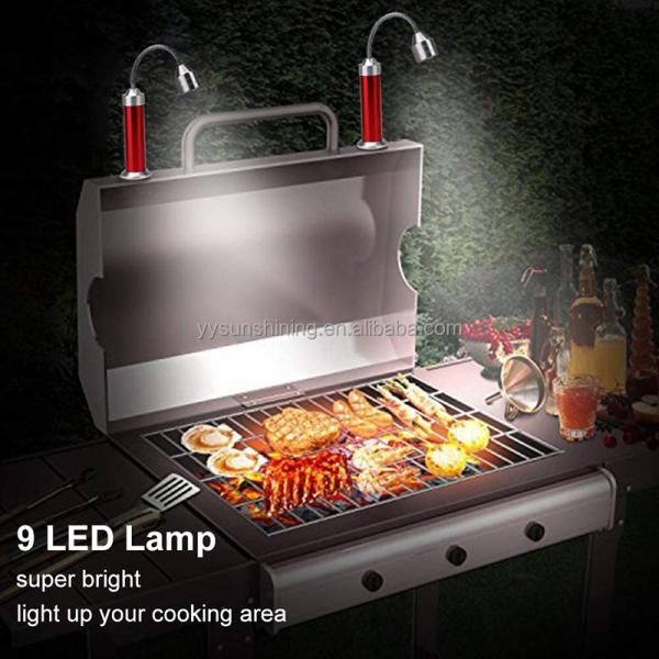 Camping Barbecue Cooking Megnetic Base Installation Flexible Neck Grill LED BBQ Light