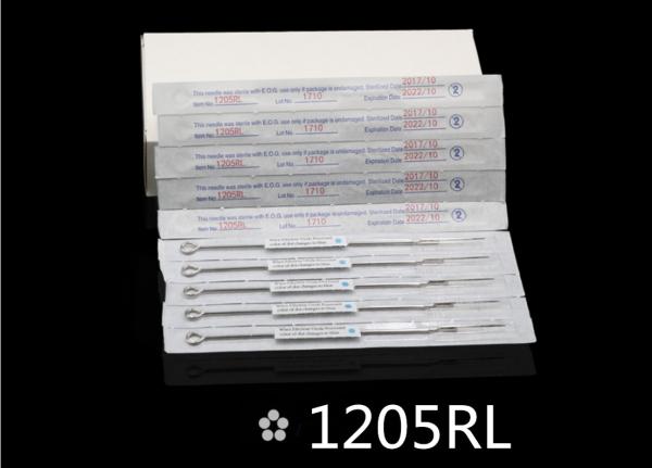 0.35mm 0.30mm 1205RL 5 Round Liners Sterile Tattoo Needles 5RL Pre - Made Textured Tattoo Needles Soldered On Bar
